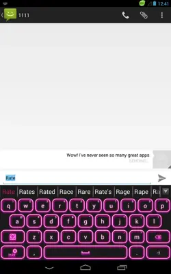 GO Keyboard Pink Glow android App screenshot 0