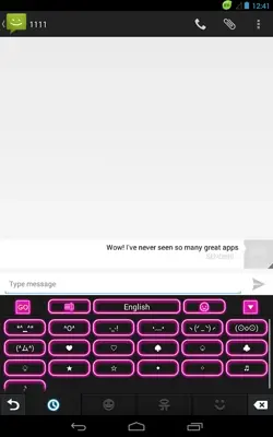 GO Keyboard Pink Glow android App screenshot 1