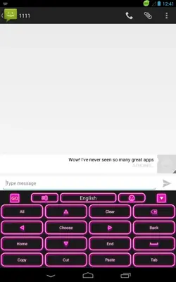 GO Keyboard Pink Glow android App screenshot 2