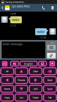 GO Keyboard Pink Glow android App screenshot 6